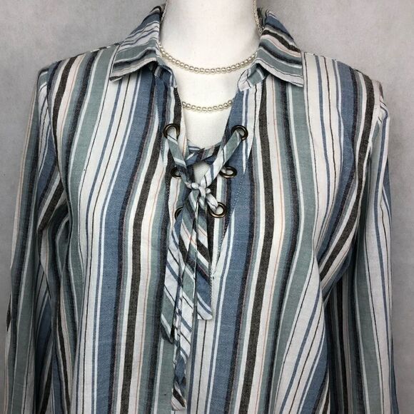 Sz S Jodifl Stripped Lace Up Dress - Picture 4 of 7